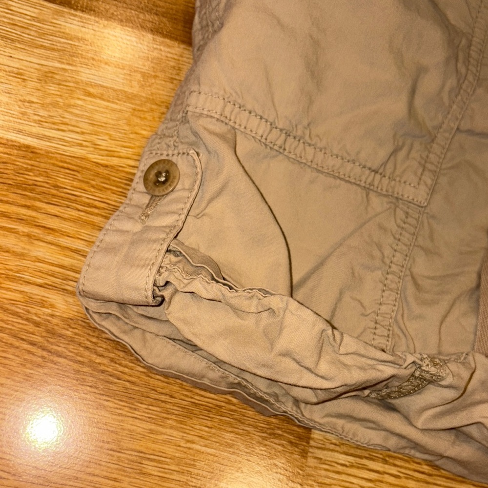 Lauren by Ralph Lauren Tan Kakhi Roll Tab Shorts - Picture 3 of 5
